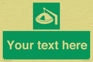 Custom sign Safe condition Davit-launched liferaft